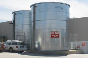 Small to large fire water storage tanks